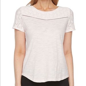 NWT Liz Claiborne lace yolk T shirt.